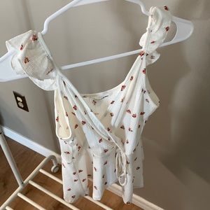 Flowered dressy tank